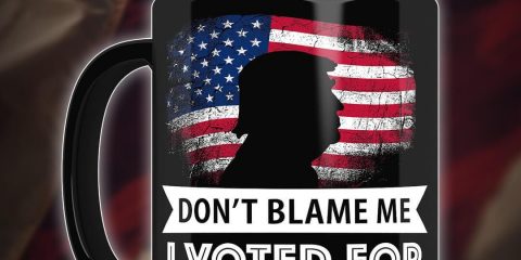 don't blame me i voted for trump mug
