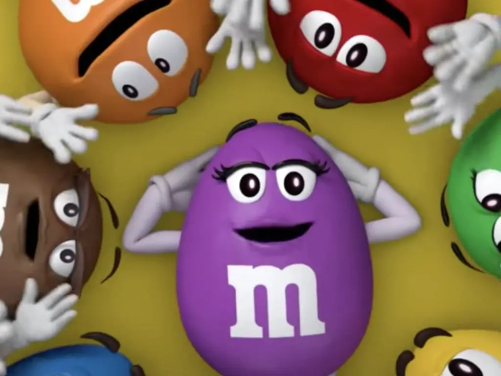 purple m&m