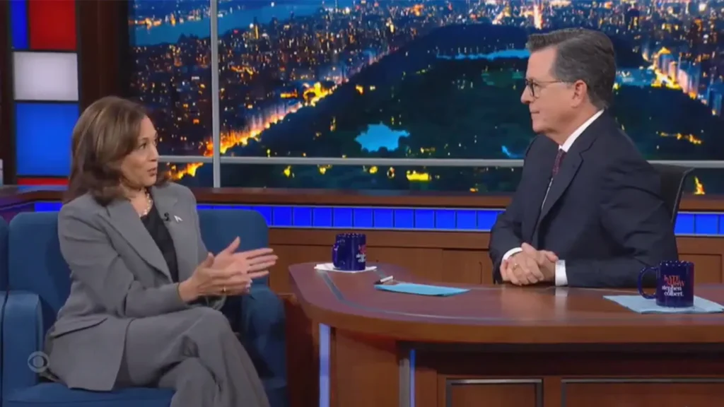 kamala harris stephen colbert