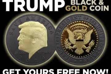 trump black and gold coin