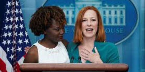 karine jean-pierre and Jen Psaki