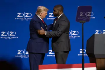 donald trump and byron donalds shaking hands