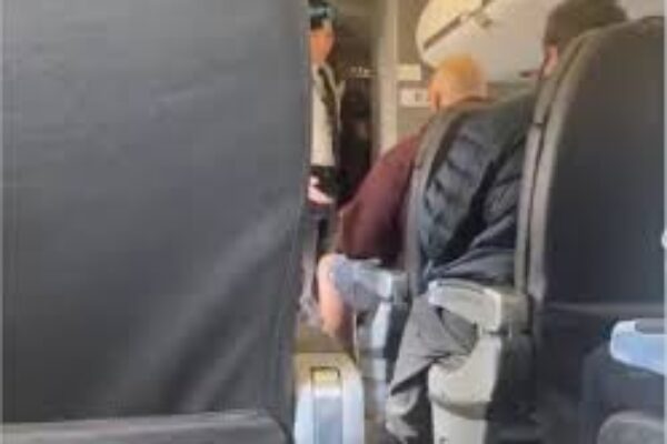 john fetterman on airplane