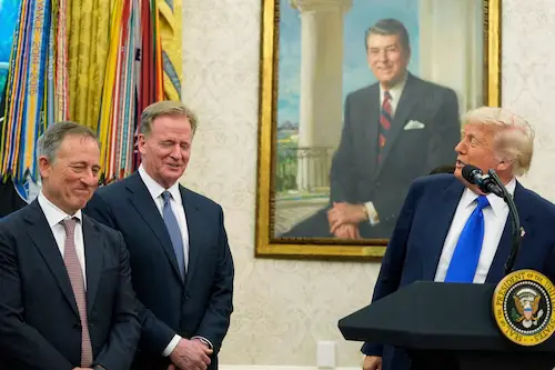 trump and roger goodell 2027 nfl draft