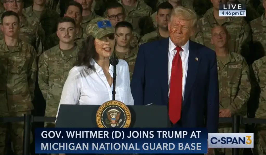trump and whitmer