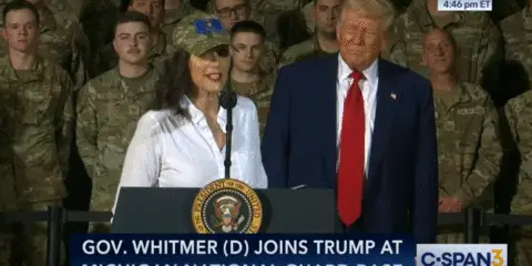 trump and whitmer