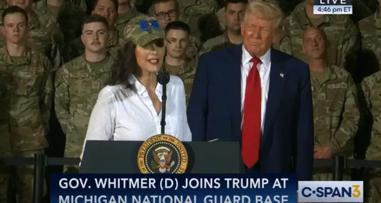 trump and whitmer