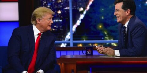 donald trump and stephen colbert