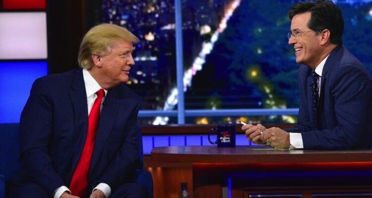 donald trump and stephen colbert