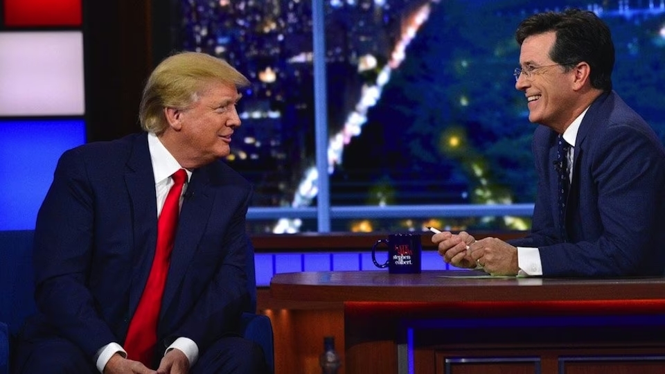 donald trump and stephen colbert