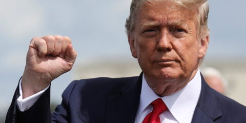 TRUMP WITH FIST UP