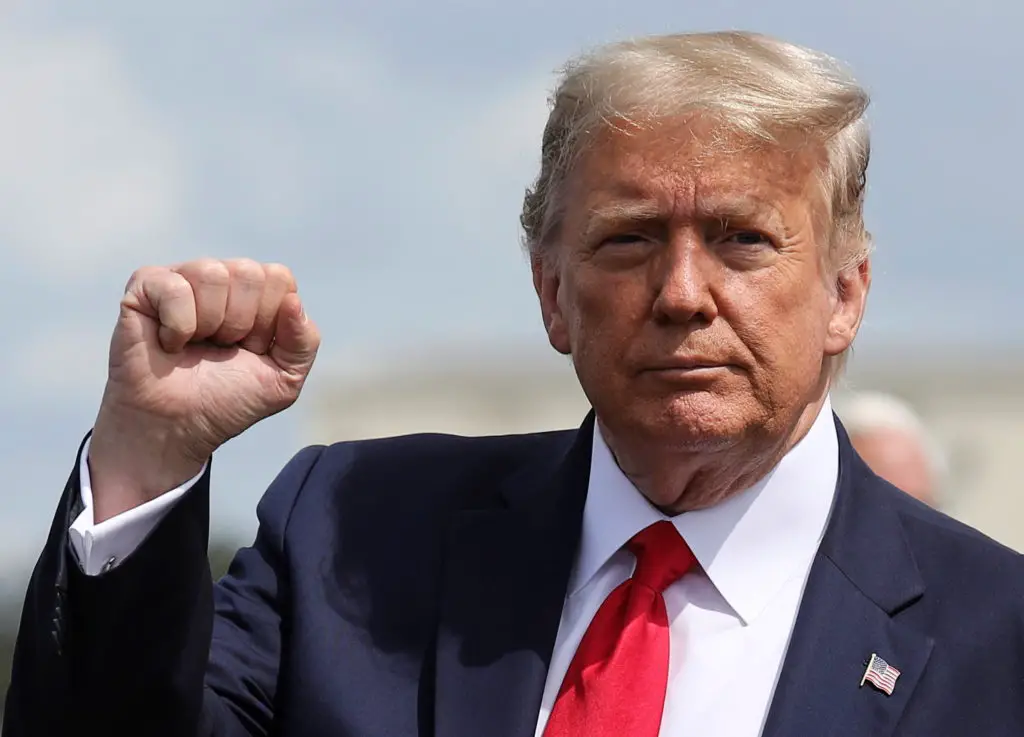 TRUMP WITH FIST UP