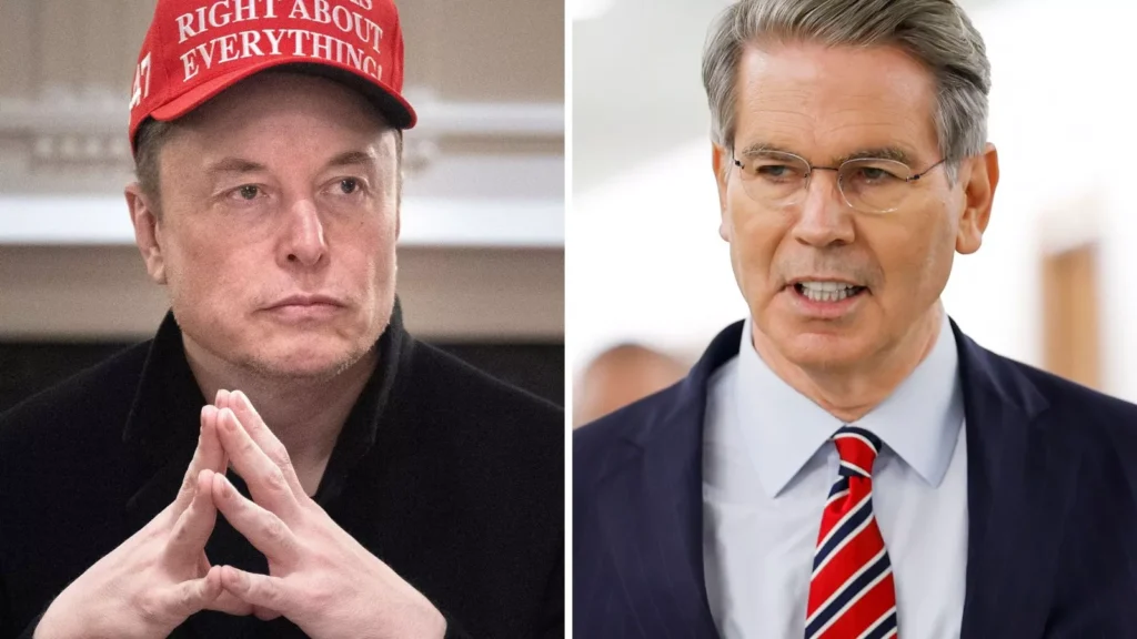 trump treasury secretary scott bessent and elon musk