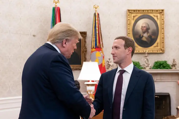 trump and mark zuckerberg