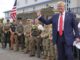trump with troops