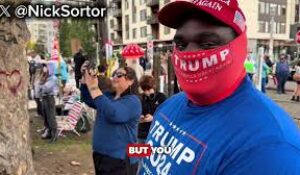 White 'No Kings' Protester Goes Off on Black MAGA Supporter